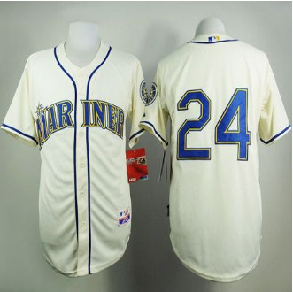 Seattle Mariners #24 Ken Griffey Cream Alternate Cool Base Stitched Baseball Jersey