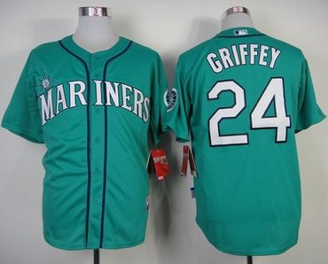 Seattle Mariners #24 Ken Griffey Green Cool Base Stitched Baseball Jersey