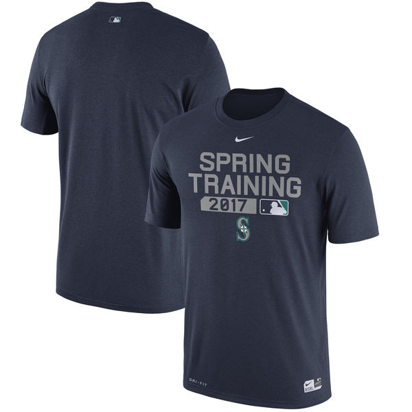 Seattle Mariners 2017 Spring Training Navy Nike Men's Short Sleeve T-Shirt Seattle Mariners 2017 Spring Training Navy Nike Men's Short Sleeve T-Shirt