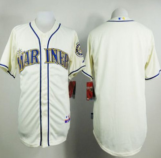 Seattle Mariners Blank Cream Alternate Cool Base Stitched Baseball Jersey