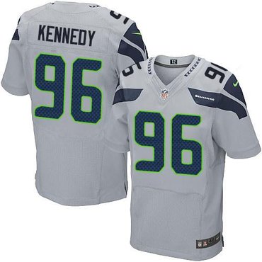 Seattle Seahawks #96 Cortez Kennedy Grey NFL Elite Jersey Seattle Seahawks #96 Cortez Kennedy Grey NFL Elite Jersey