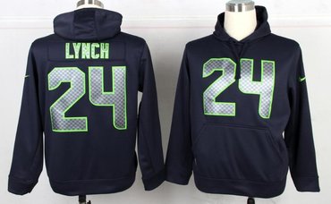 Seattle Seahawks 24 Marshawn Lynch Pullover Hoodie Blue Seattle Seahawks 24 Marshawn Lynch Pullover Hoodie Blue