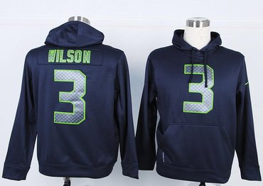 Seattle Seahawks 3 Russell Wilson Pullover Hoodie Blue Seattle Seahawks 3 Russell Wilson Pullover Hoodie Blue