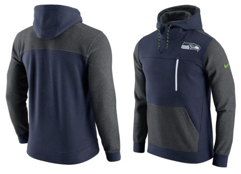 Seattle Seahawks Nike AV15 Fleece Pullover Hoodie College Navy Seattle Seahawks Nike AV15 Fleece Pullover Hoodie College Navy