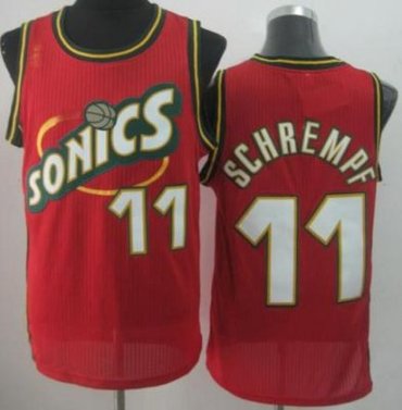 Seattle SuperSonics 11 Detlef Schrempf Red Throwback Revolution 30 NBA Basketball Jersey Seattle SuperSonics 11 Detlef Schrempf Red Throwback Revolution 30 NBA Basketball Jersey