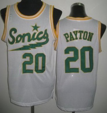 Seattle SuperSonics 20 Gary Payton White Throwback Revolution 30 NBA Basketball Jerseys Seattle SuperSonics 20 Gary Payton White Throwback Revolution 30 NBA Basketball Jerseys