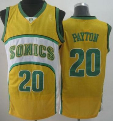 Seattle SuperSonics 20 Gary Payton Yellow Throwback Revolution 30 NBA Basketball Jerseys-2 Seattle SuperSonics 20 Gary Payton Yellow Throwback Revolution 30 NBA Basketball Jerseys-2