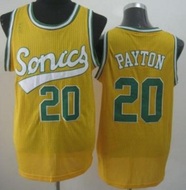 Seattle SuperSonics 20 Gary Payton Yellow Throwback Revolution 30 NBA Basketball Jerseys Seattle SuperSonics 20 Gary Payton Yellow Throwback Revolution 30 NBA Basketball Jerseys