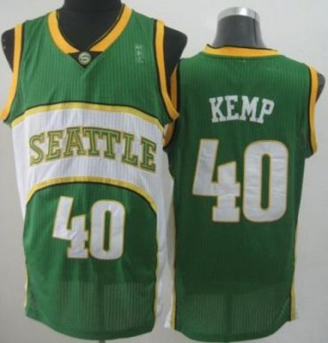 Seattle SuperSonics 40 Shawn Kemp Green Throwback Revolution 30 NBA Basketball Jerseys Seattle SuperSonics 40 Shawn Kemp Green Throwback Revolution 30 NBA Basketball Jerseys