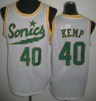 Seattle SuperSonics 40 Shawn Kemp White Throwback Revolution 30 NBA Basketball Jerseys Seattle SuperSonics 40 Shawn Kemp White Throwback Revolution 30 NBA Basketball Jerseys