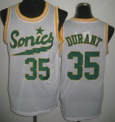 Seattle Supersonic 35 Kevin Durant White Revolution 30 NBA Basketball Jerseys Seattle Supersonic 35 Kevin Durant White Revolution 30 NBA Basketball Jerseys