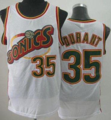 Seattle Supersonic 35 Kevin Durant White Revolution 30 NBA Basketball Jerseys Seattle Supersonic 35 Kevin Durant White Revolution 30 NBA Basketball Jerseys