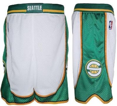 Seattle Supersonics White Shorts