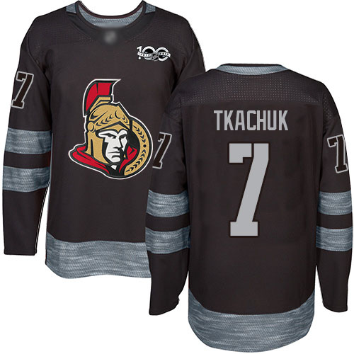Senators #7 Brady Tkachuk Black 1917-2017 100th Anniversary Stitched Hockey Jersey Senators #7 Brady Tkachuk Black 1917-2017 100th Anniversary Stitched Hockey Jersey