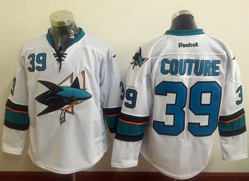 Sharks #39 Logan Couture White Stitched NHL Jersey Sharks #39 Logan Couture White Stitched NHL Jersey