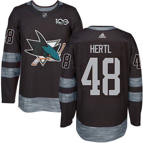 Sharks #48 Tomas Hertl Black 1917-2017 100th Anniversary Stitched NHL Jersey Sharks #48 Tomas Hertl Black 1917-2017 100th Anniversary Stitched NHL Jersey