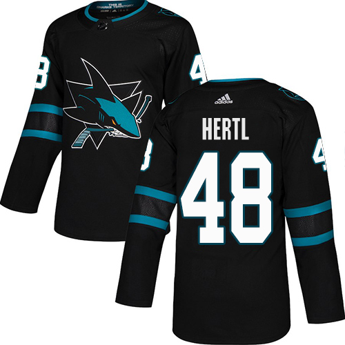 Sharks #48 Tomas Hertl Black Alternate Authentic Stitched Hockey Jersey Sharks #48 Tomas Hertl Black Alternate Authentic Stitched Hockey Jersey