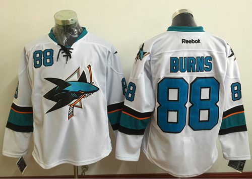 Sharks #88 Brent Burns White Stitched NHL Jersey Sharks #88 Brent Burns White Stitched NHL Jersey