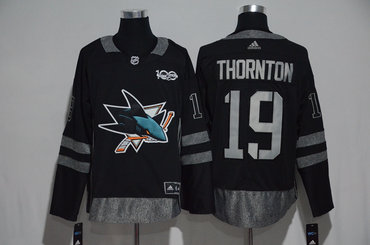 Sharks 19 Joe Thornton Black 1917-2017 100th Anniversary Adidas Jersey Sharks 19 Joe Thornton Black 1917-2017 100th Anniversary Adidas Jersey