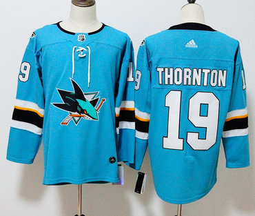 Sharks 19 Joe Thornton Teal Adidas Jersey Sharks 19 Joe Thornton Teal Adidas Jersey