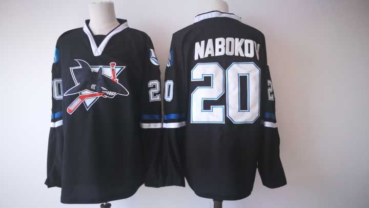 Sharks 20 Evgeni Nabokov Black Jersey Sharks 20 Evgeni Nabokov Black Jersey