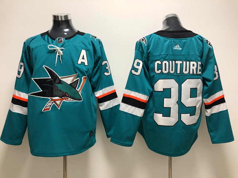 Sharks 39 Logan Couture Teal Adidas Jersey Sharks 39 Logan Couture Teal Adidas Jersey