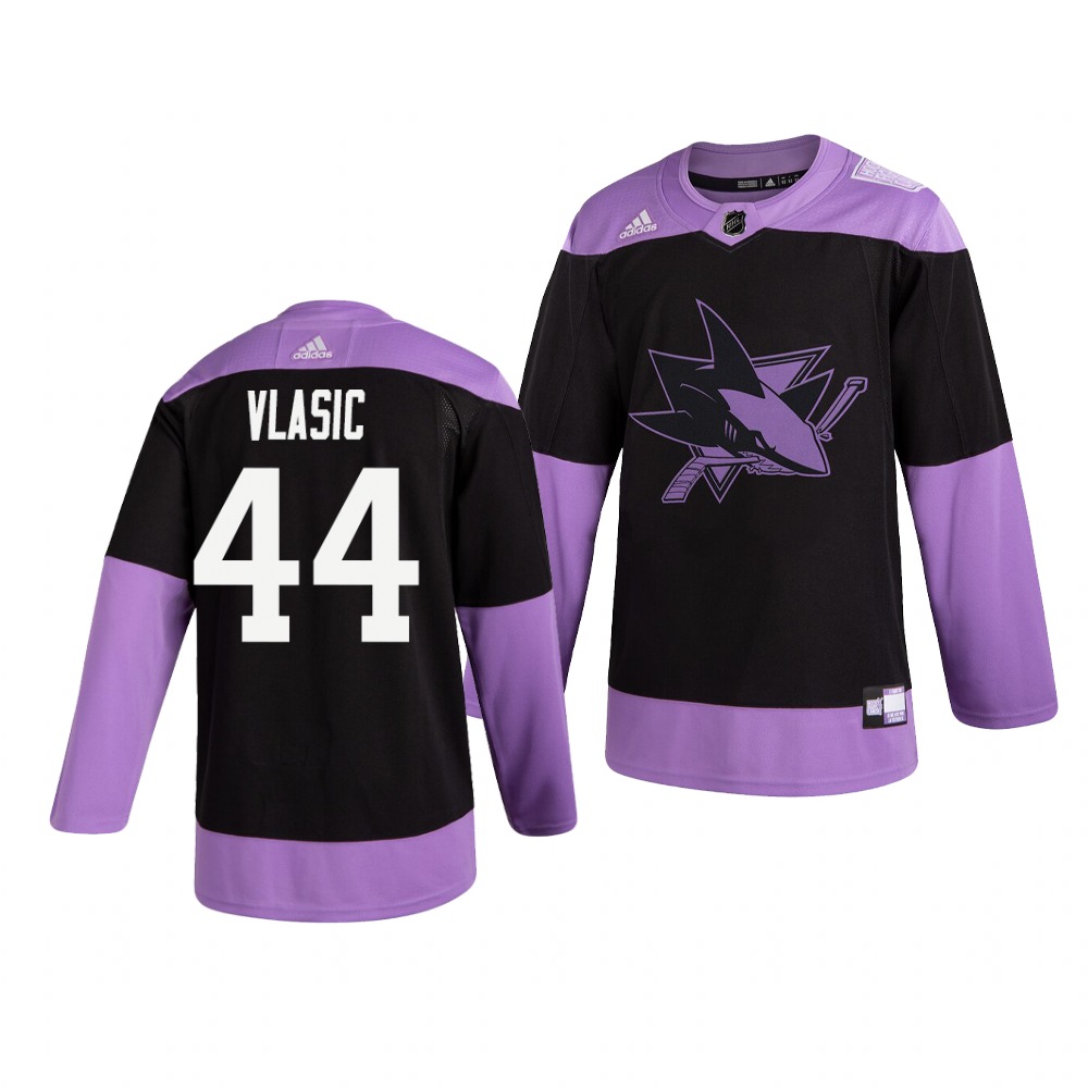 Sharks 44 Marc Edouard Vlasic Black Purple Hockey Fights Cancer Adidas Jersey Sharks 44 Marc Edouard Vlasic Black Purple Hockey Fights Cancer Adidas Jersey