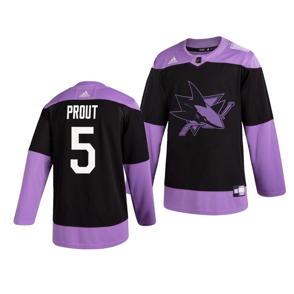 Sharks 5 Dalton Prout Black Purple Hockey Fights Cancer Adidas Jersey Sharks 5 Dalton Prout Black Purple Hockey Fights Cancer Adidas Jersey