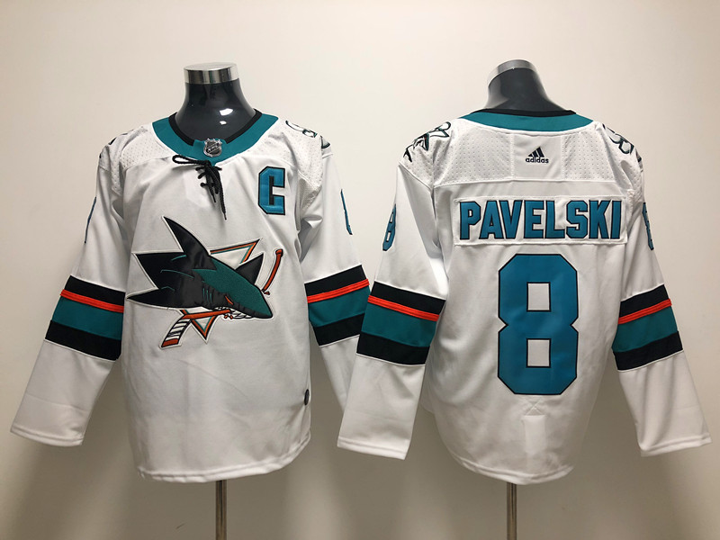 Sharks 8 Joe Pavelski White Adidas Jersey Sharks 8 Joe Pavelski White Adidas Jersey