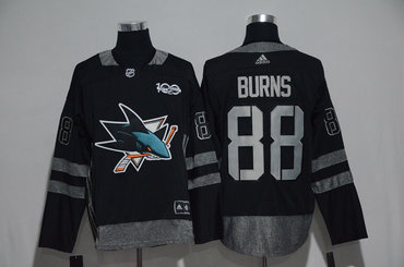 Sharks 88 Brent Burns Black 1917-2017 100th Anniversary Adidas Jersey Sharks 88 Brent Burns Black 1917-2017 100th Anniversary Adidas Jersey