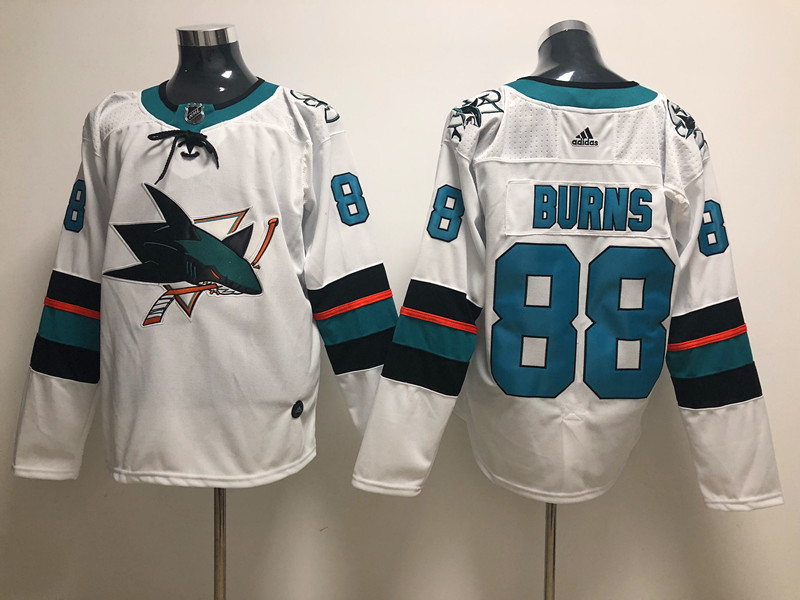 Sharks 88 Brent Burns White Adidas Jersey Sharks 88 Brent Burns White Adidas Jersey