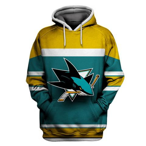 Sharks Green All Stitched Hooded Sweatshirt Sharks Green All Stitched Hooded Sweatshirt
