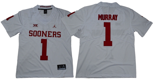 Sooners #1 Kyler Murray White Jordan Brand Limited Stitched NCAA Jersey Sooners #1 Kyler Murray White Jordan Brand Limited Stitched NCAA Jersey