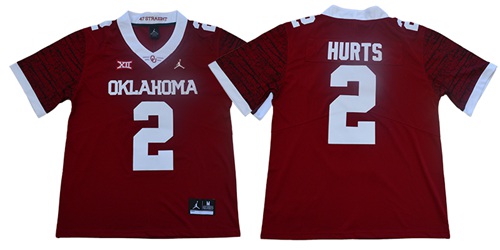 Sooners #2 Jalen Hurts Red Jordan Brand Limited New XII Stitched College Jersey Sooners #2 Jalen Hurts Red Jordan Brand Limited New XII Stitched College Jersey