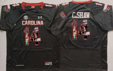 South Carolina Gamecocks 14 C.Shaw Black Portrait Number College Jersey South Carolina Gamecocks 14 C.Shaw Black Portrait Number College Jersey