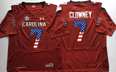 South Carolina Gamecocks 7 Jadeveon Clowney Red USA Flag College Jersey South Carolina Gamecocks 7 Jadeveon Clowney Red USA Flag College Jersey