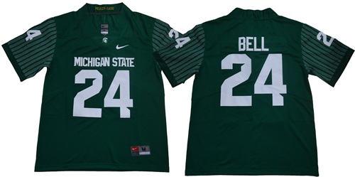 Spartans #24 Le'Veon Bell Green Limited Stitched NCAA Jersey