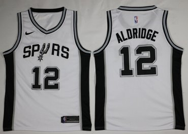 Spurs #12 LaMarcus Aldridge White NBA Swingman Nike Jersey