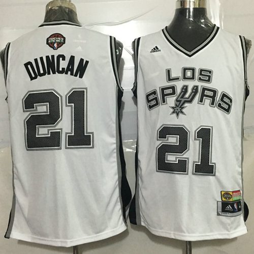 Spurs #21 Tim Duncan White Latin Nights Stitched NBA Jersey