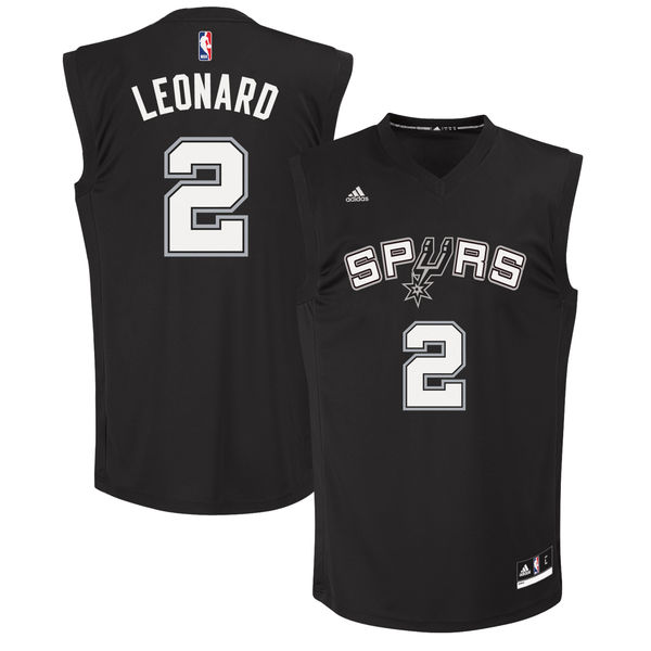 Spurs 2 Kawhi Leonard Black Fashion Replica Jersey