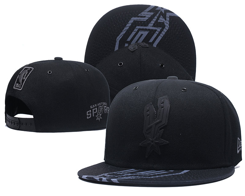 Spurs Team Logo Black Adjustable Hat GS