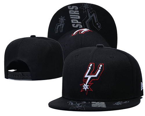 Spurs Team Logo Black Adjustable Hat GS
