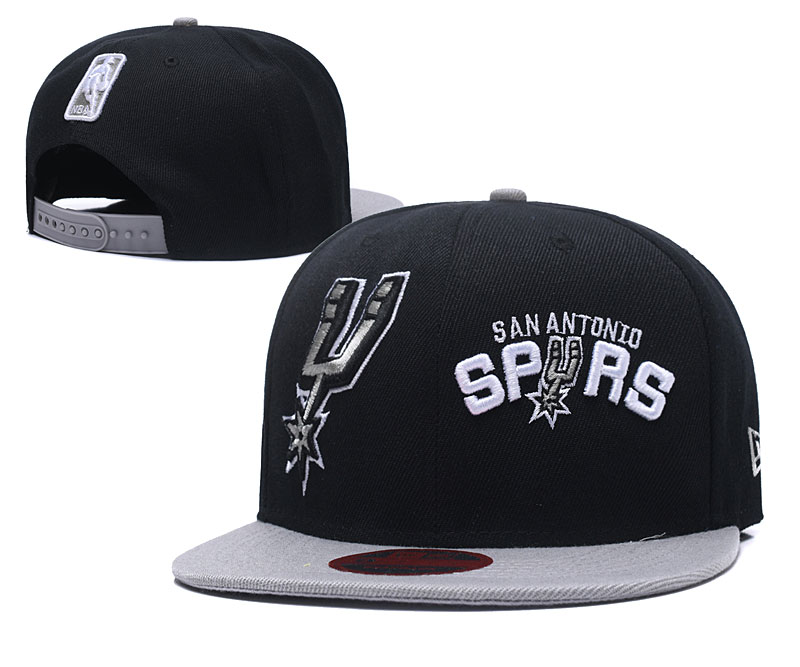 Spurs Team Logo Black Adjustable Hat LH