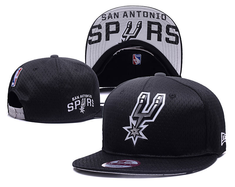 Spurs Team Logo Black Adjustable Hat YD