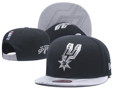 Spurs Team Logo Black Adjustable Hat YD