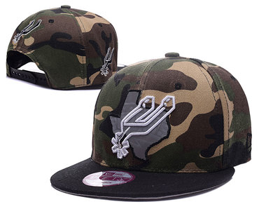 Spurs Team Logo Camo Adjustable Hat SG