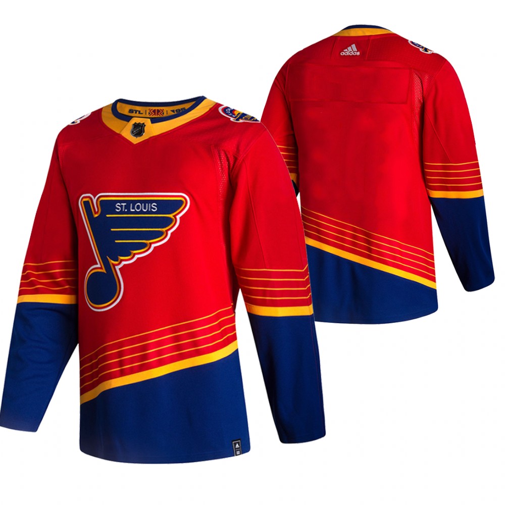 St. Louis Blues Blank Red Men's Adidas 2020-21 Reverse Retro Alternate NHL Jersey St. Louis Blues Blank Red Men's Adidas 2020-21 Reverse Retro Alternate NHL Jersey
