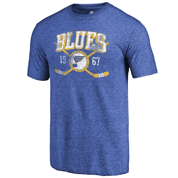 St. Louis Blues Fanatics Branded Royal Vintage Collection Line Shift Tri Blend T-Shirt St. Louis Blues Fanatics Branded Royal Vintage Collection Line Shift Tri Blend T-Shirt