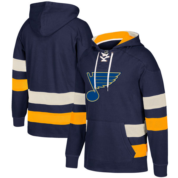 St. Louis Blues Navy Men's Customized All Stitched Hooded Sweatshirt St. Louis Blues Navy Men's Customized All Stitched Hooded Sweatshirt