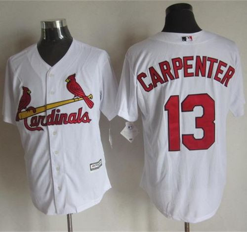 St. Louis Cardinals #13 Matt Carpenter White New Cool Base Stitched Baseball Jersey
